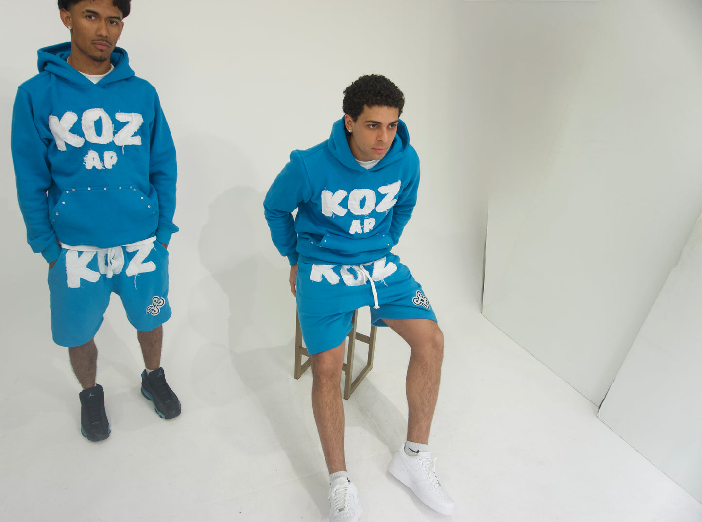 MIAMI BLUE "RHINESTONE HOODIE"