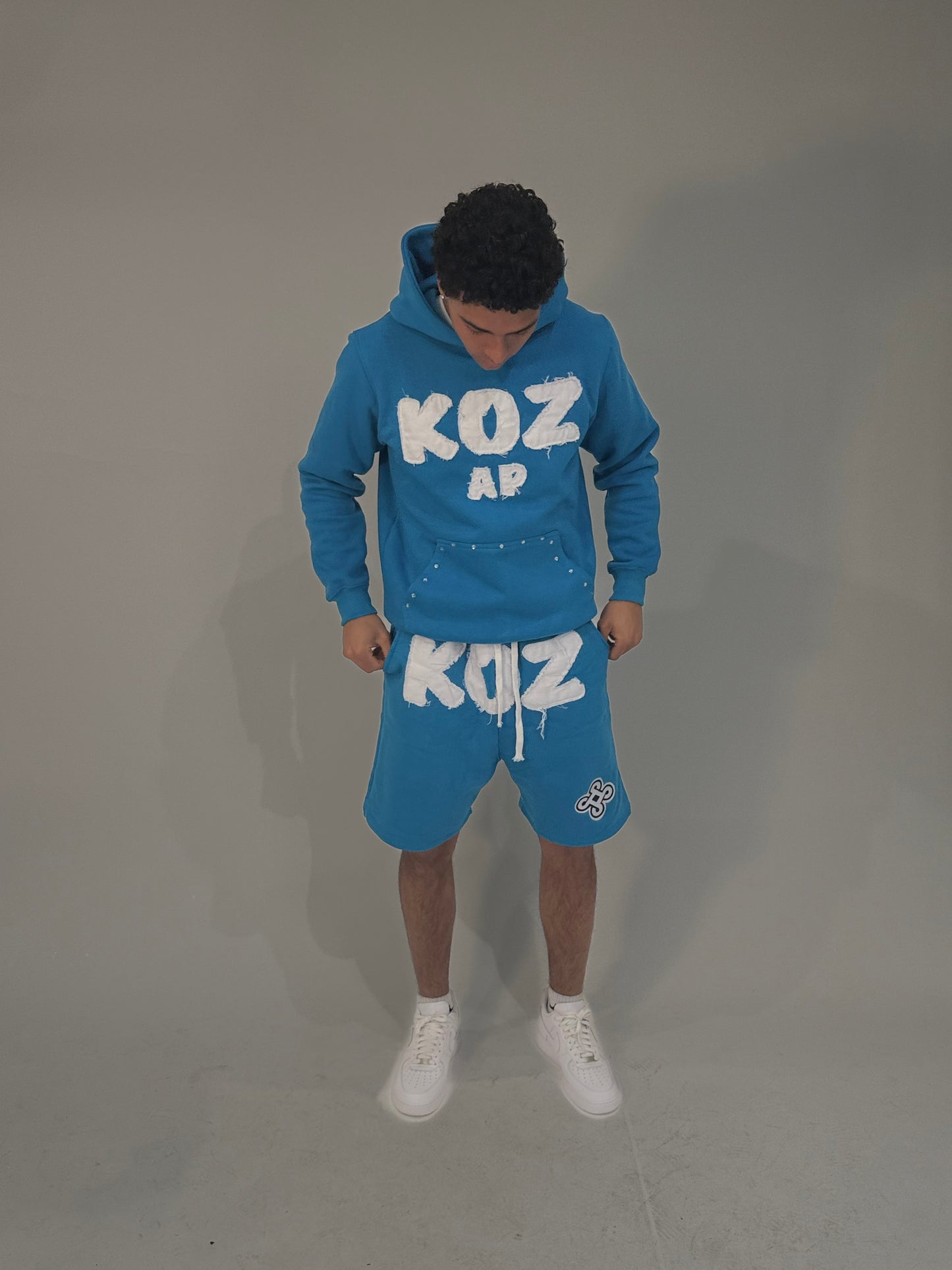 MIAMI BLUE "RHINESTONE HOODIE"