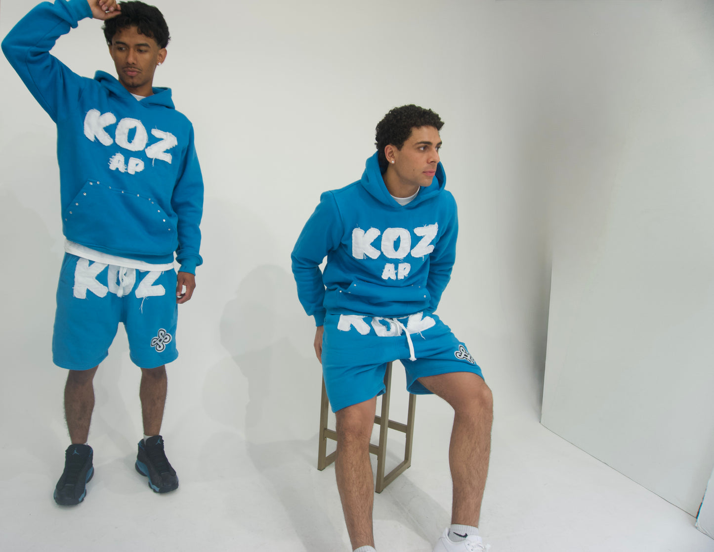 MIAMI BLUE "RHINESTONE HOODIE"