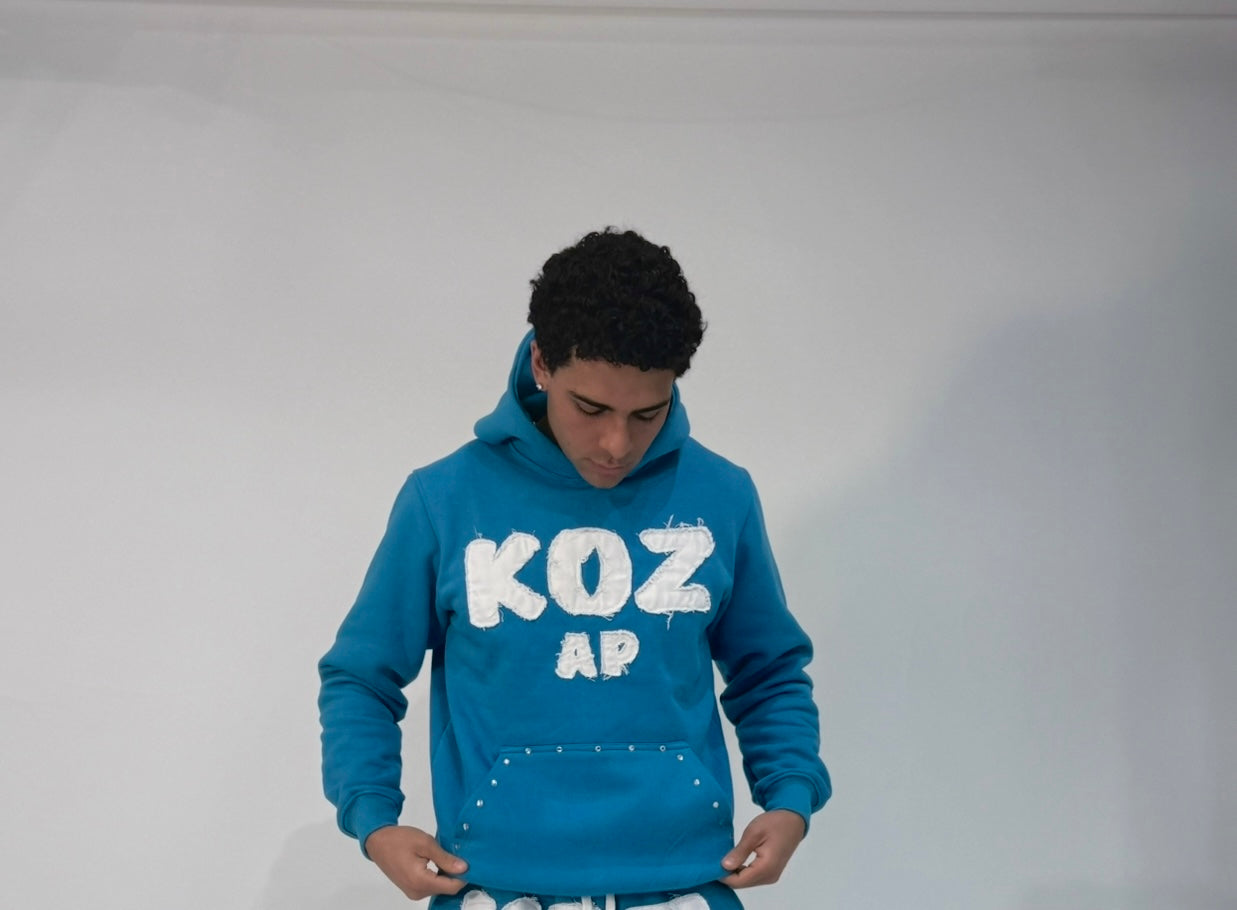 MIAMI BLUE "RHINESTONE HOODIE"
