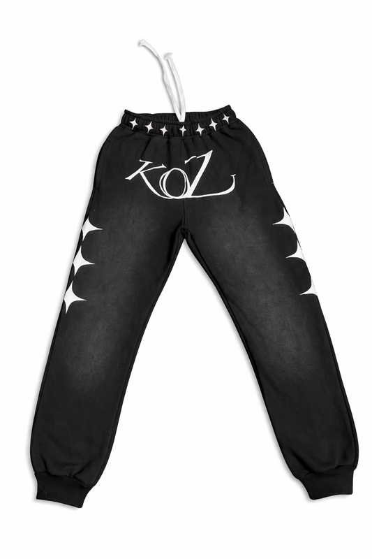 KOZ WASHED "BLACKCAT SWEATPANTS"
