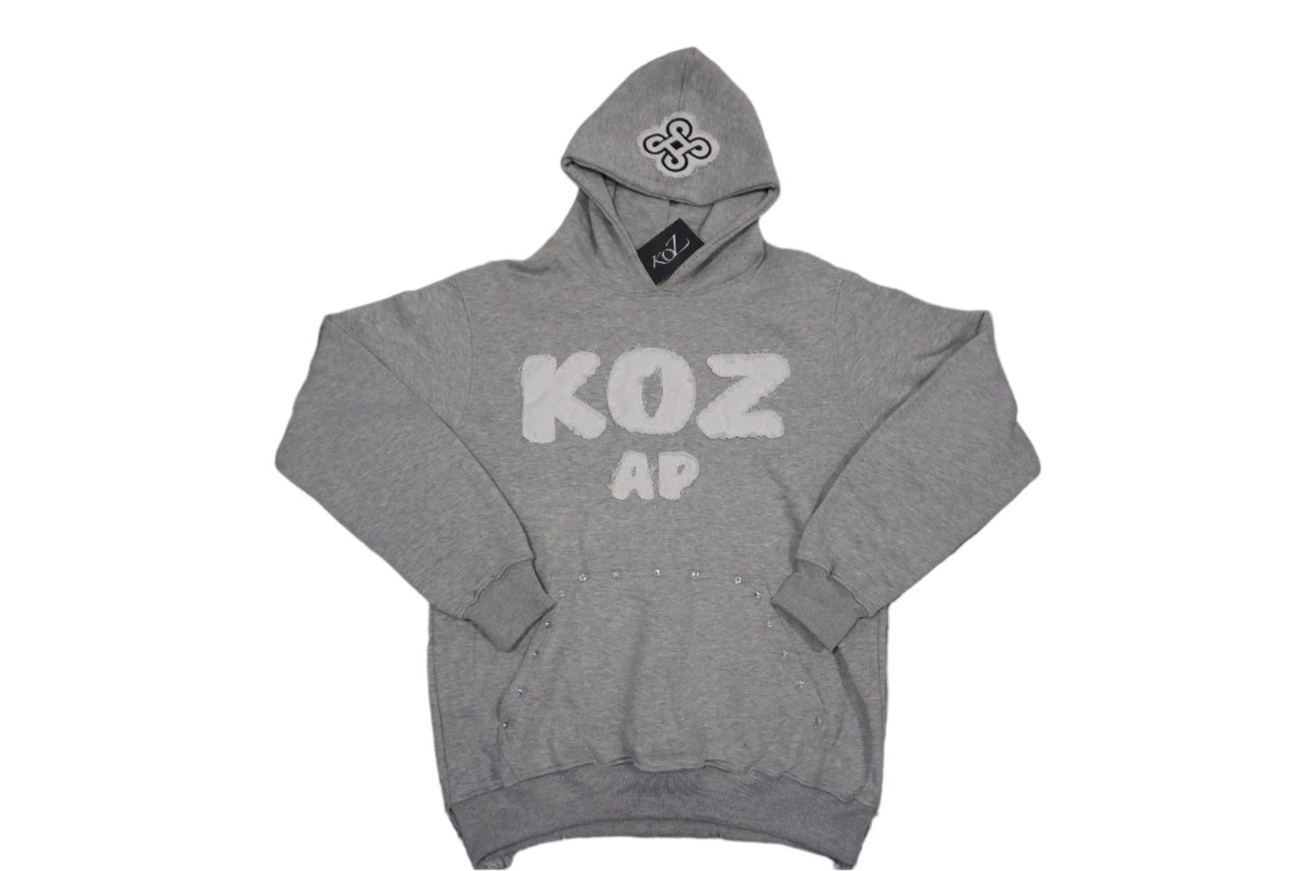 WOLF GREY "RHINESTONE HOODIE"