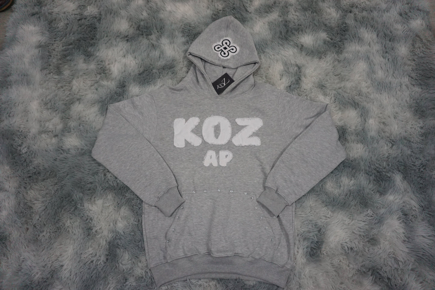 WOLF GREY "RHINESTONE HOODIE"