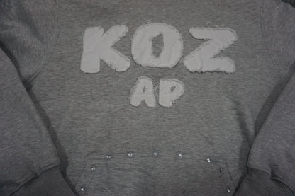 WOLF GREY "RHINESTONE HOODIE"