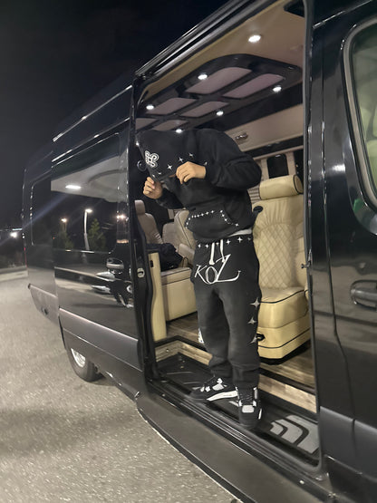 KOZ WASHED "BLACKCAT HOODIE"